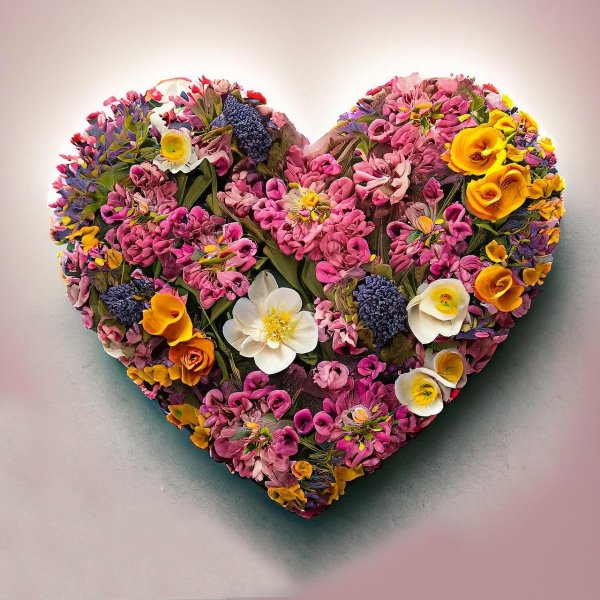 цветочное сердечко