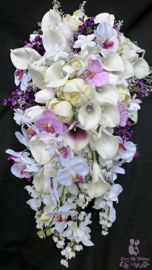 свадебный букет фиолетовый