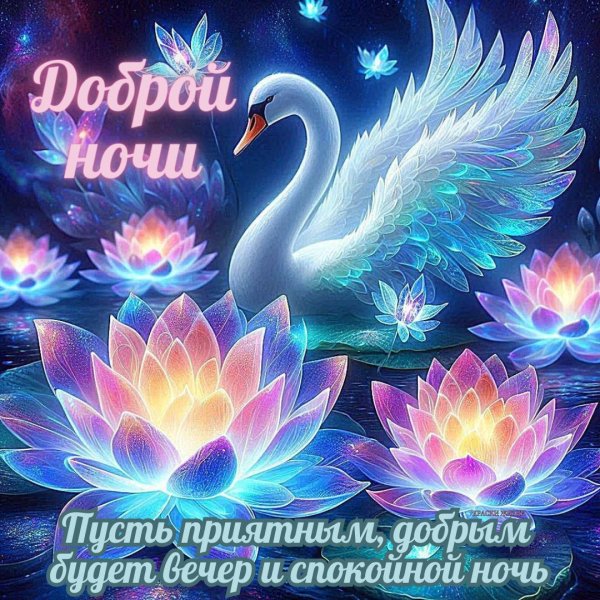 открытка доброй ночи
