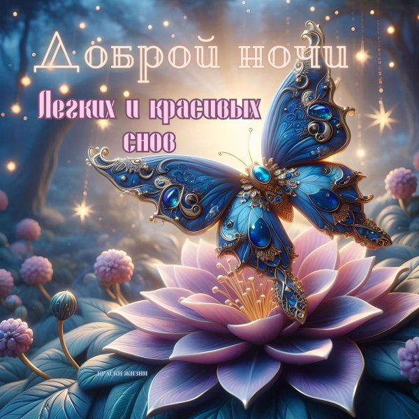 доброй ночи красивая открытка
