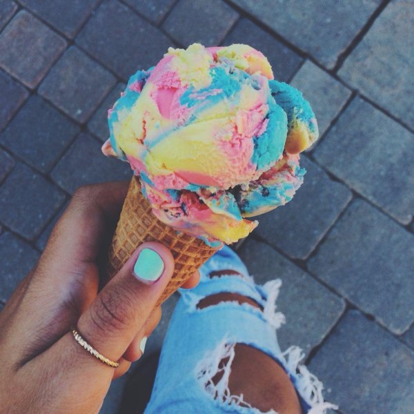 цветное мороженое