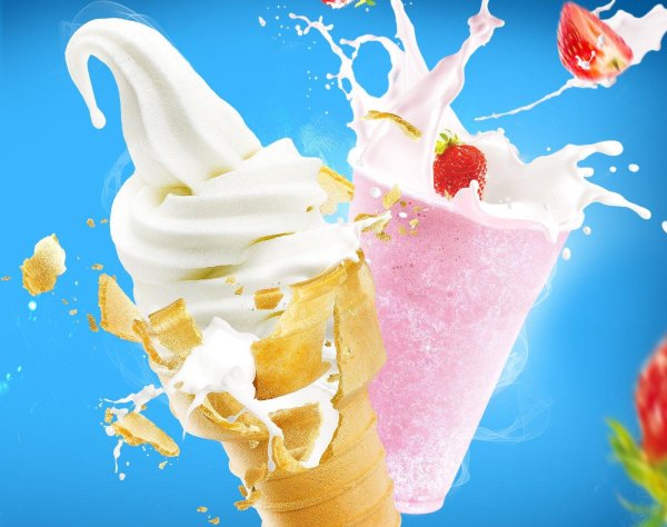 баннер для мягкого мороженого