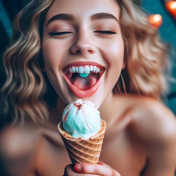 девушка с мороженым