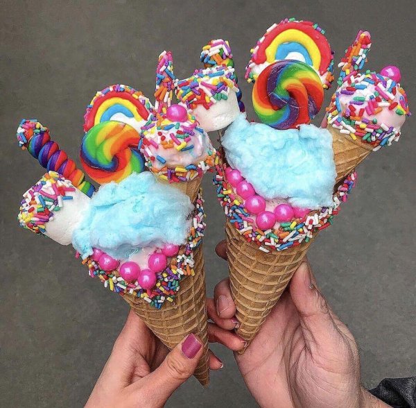 радужное мороженое