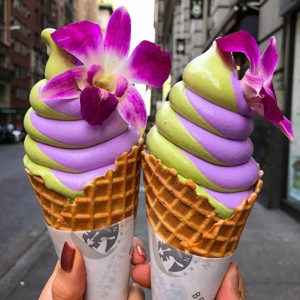 разноцветное мороженое