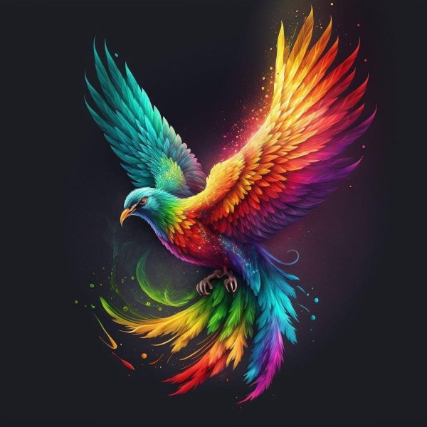 радужная птица