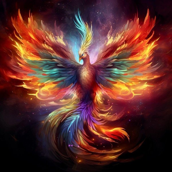 феникс картина маслом