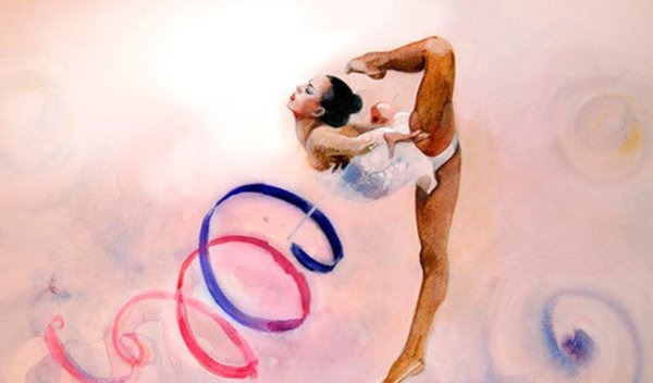 рисунки гимнасток по художественной гимнастике