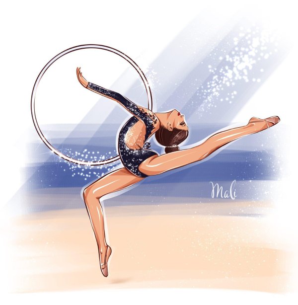 детские рисунки гимнасток