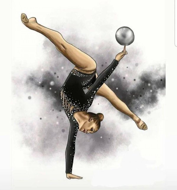 художественные гимнастки рисунки