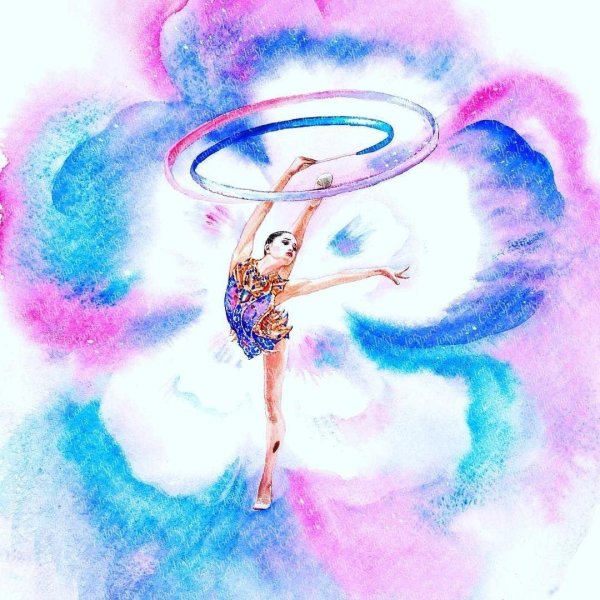 рисунки гимнасток по художественной гимнастике