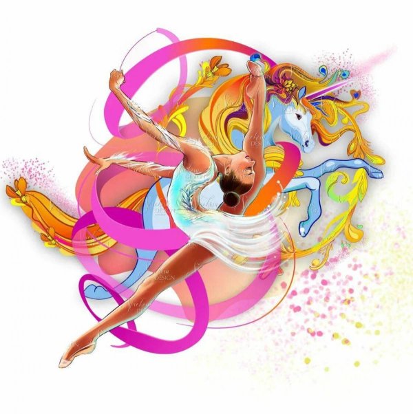 рисунок гимнастка