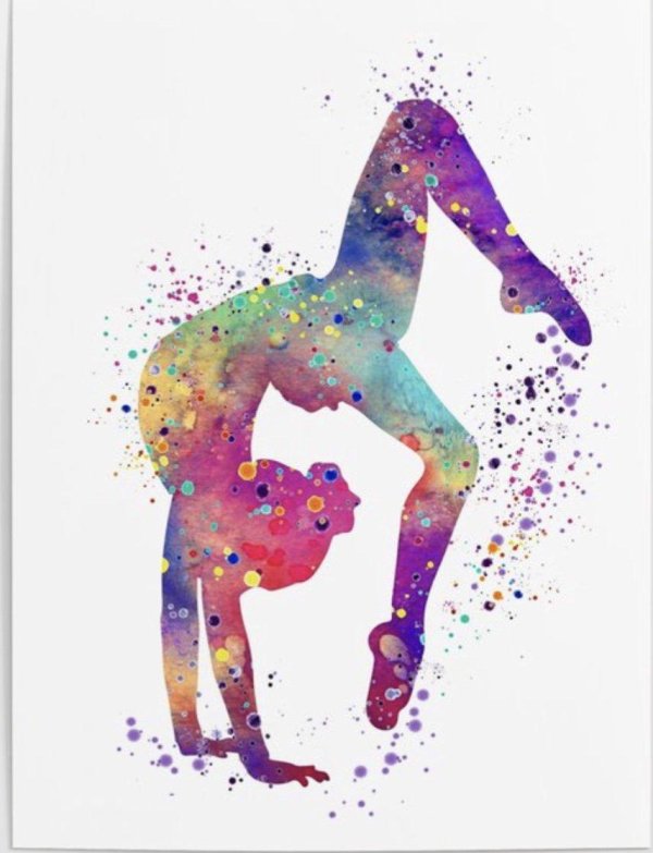 гимнастка акварель