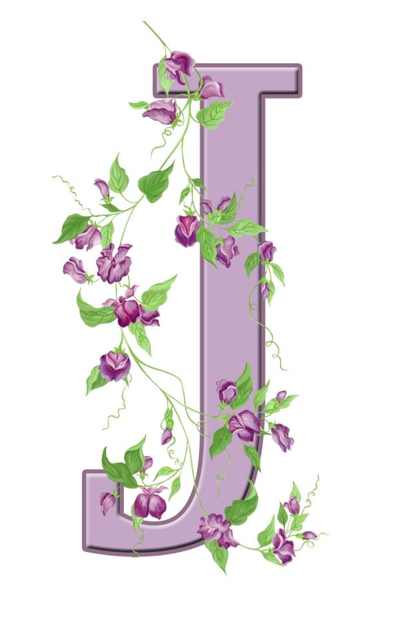 буквы с цветочками