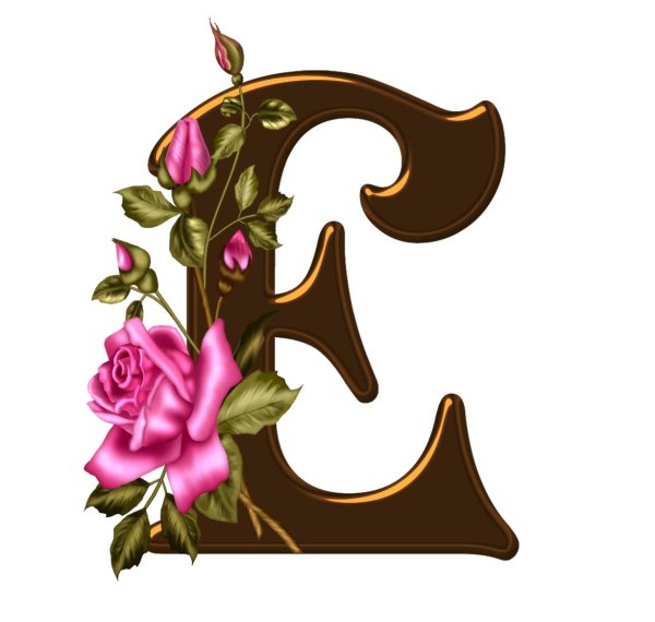 цветочные буквы