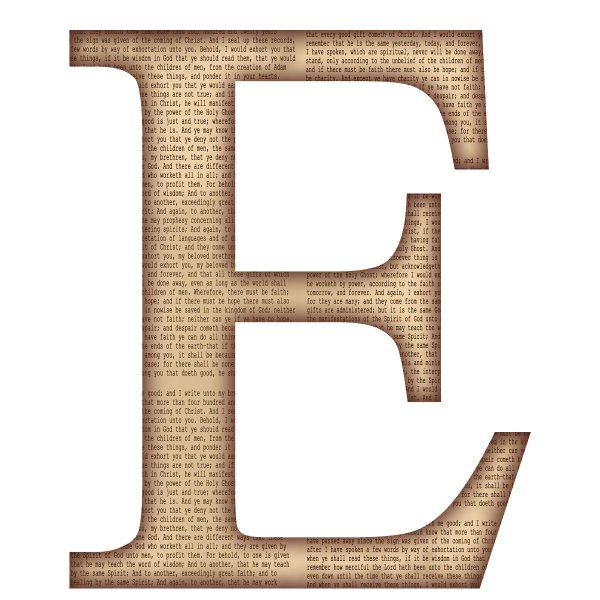 буква на прозрачном фоне