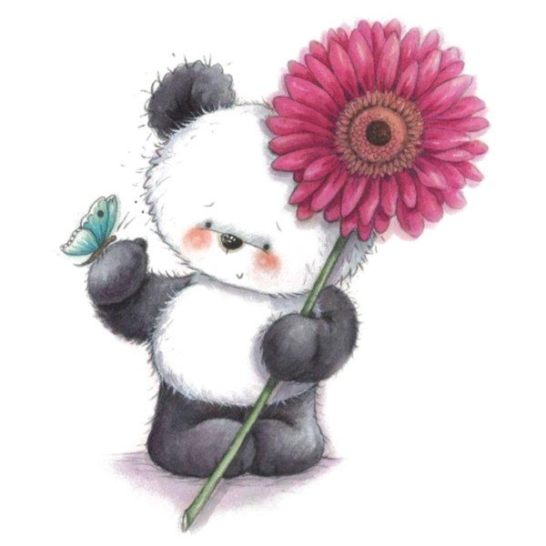 панда милая рисунок
