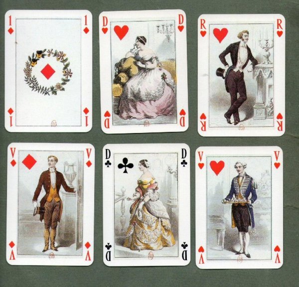 французские игральные карты 18 века