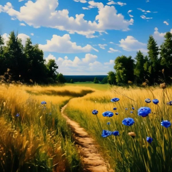 васильки картина