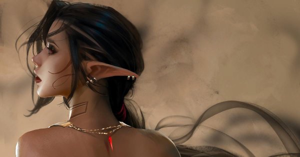 загорелая эльфийка