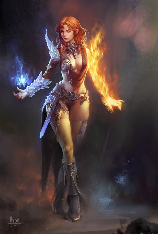 огненная воительница