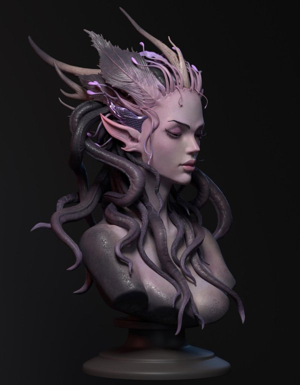 русалка 3д модель