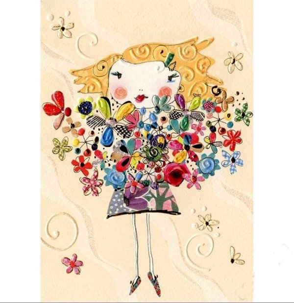 аппликация девушка