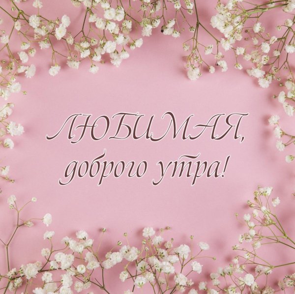 доброго утра любимая