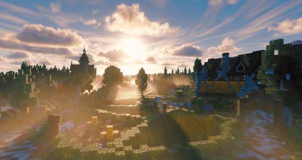 медивал деревня майнкрафте