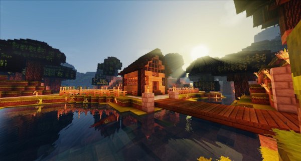 майнкрафт деревня шейдеры