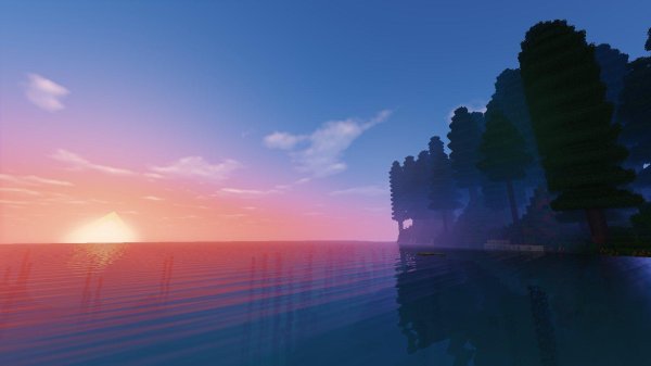 закат в майнкрафте