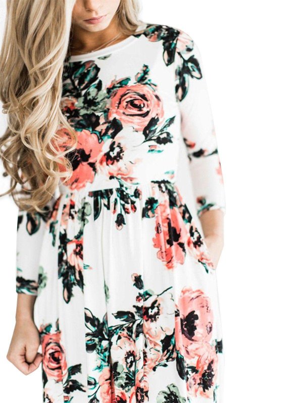 платье макси floral