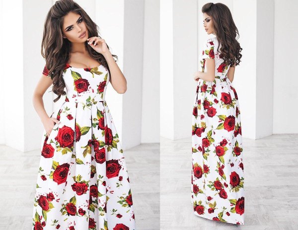 летние цветочные платья