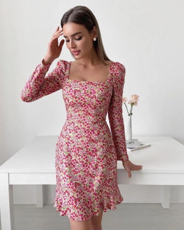 платья в цветочек