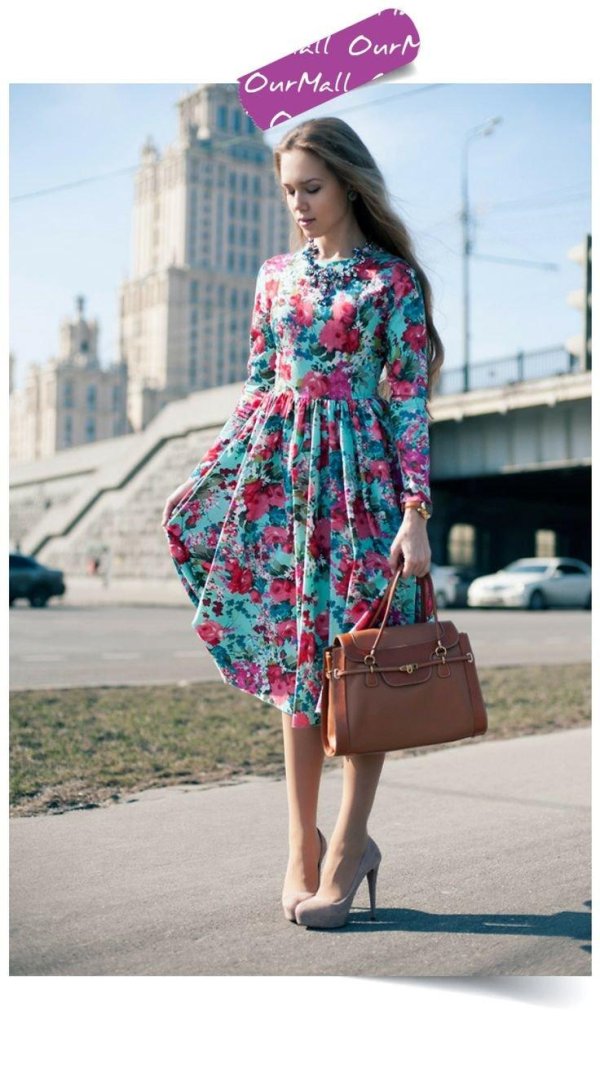 цветастое платье