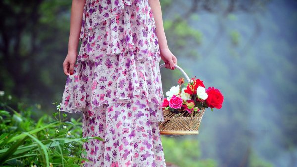 платья в цветочек
