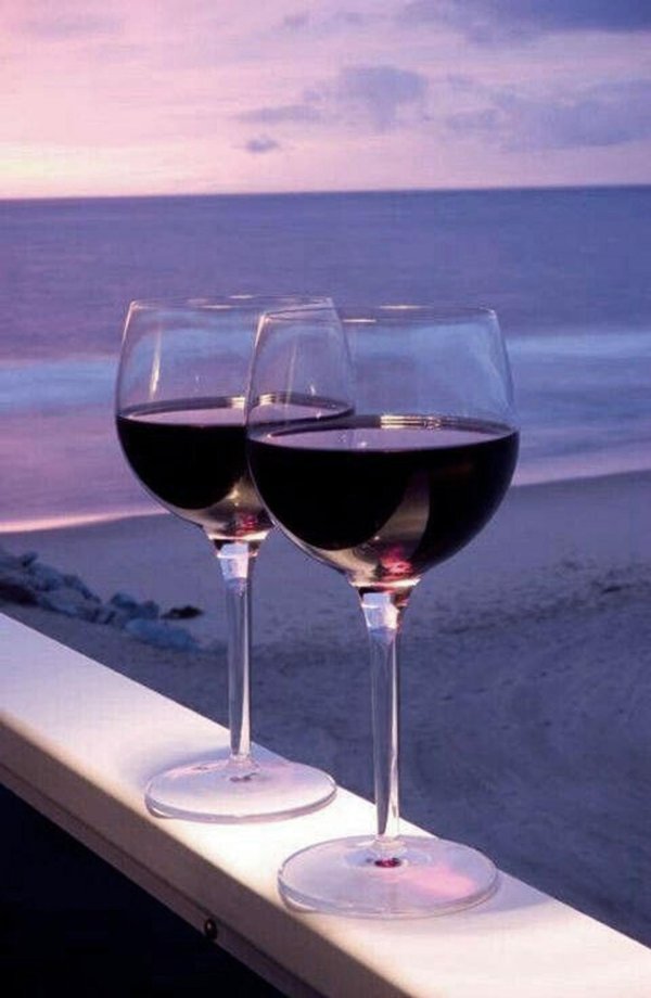 вино на берегу моря