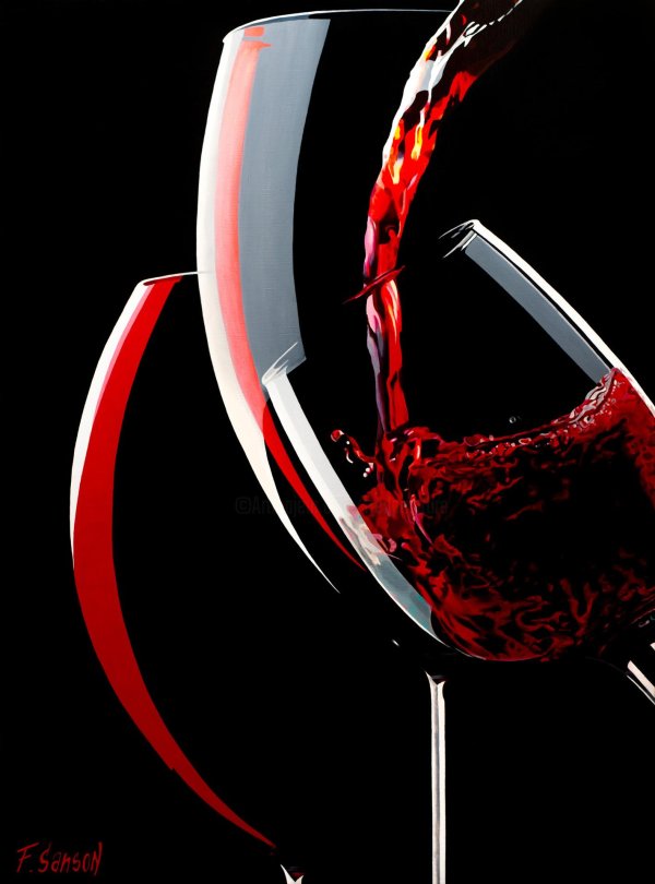 красное вино в бокале