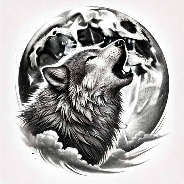 волки тату эскизы