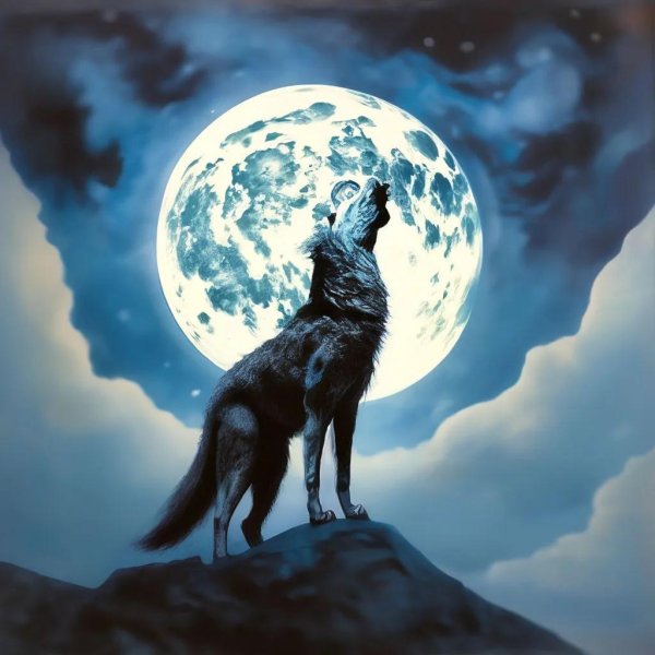 воет на луну