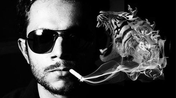 с сигаретой