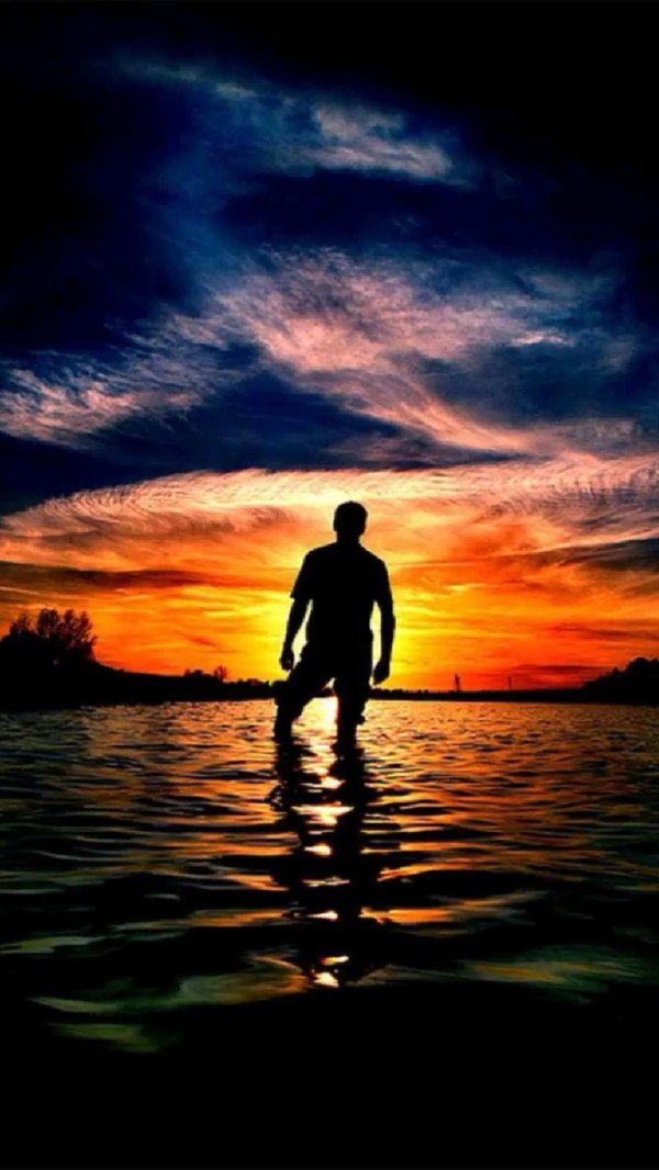 люди на закате