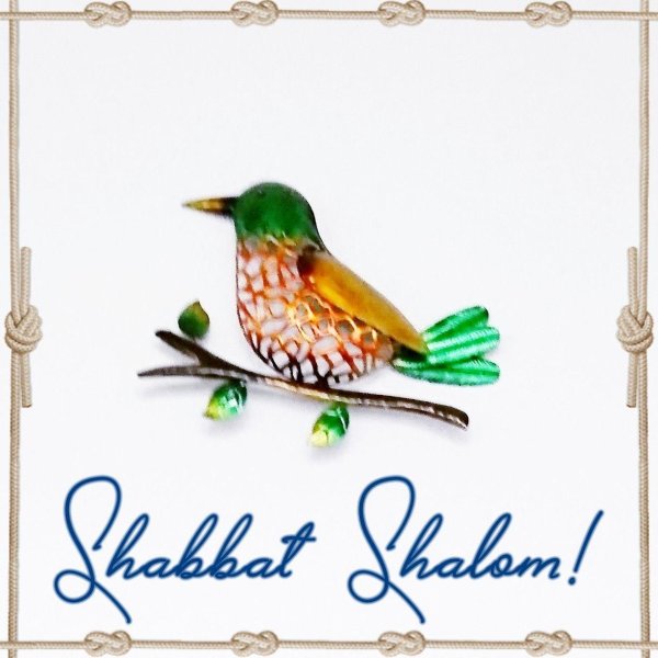 брошь птица