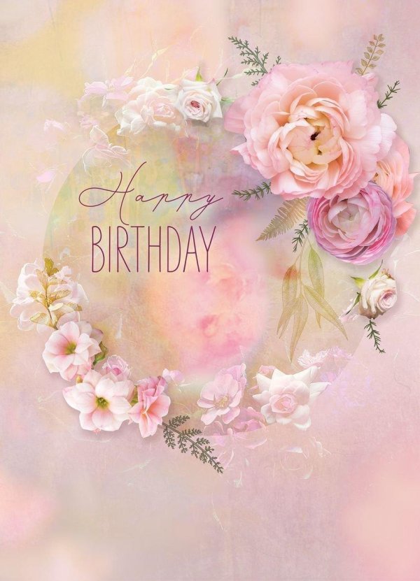 нежная открытка на день рождения