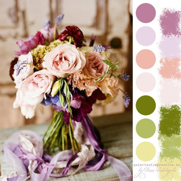 цветовая палитра для свадьбы 2023