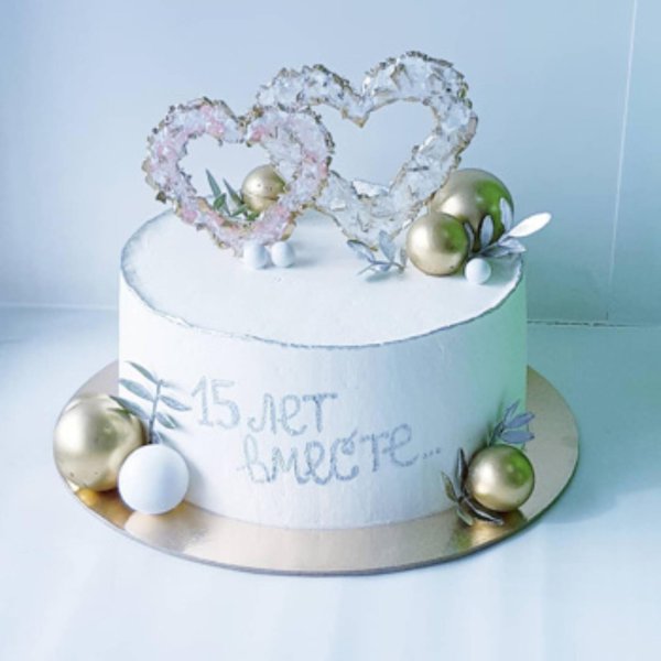 торт на хрустальную свадьбу