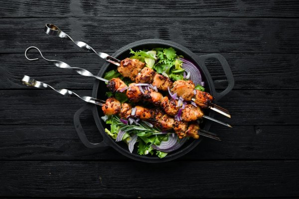 шашлык вид сверху