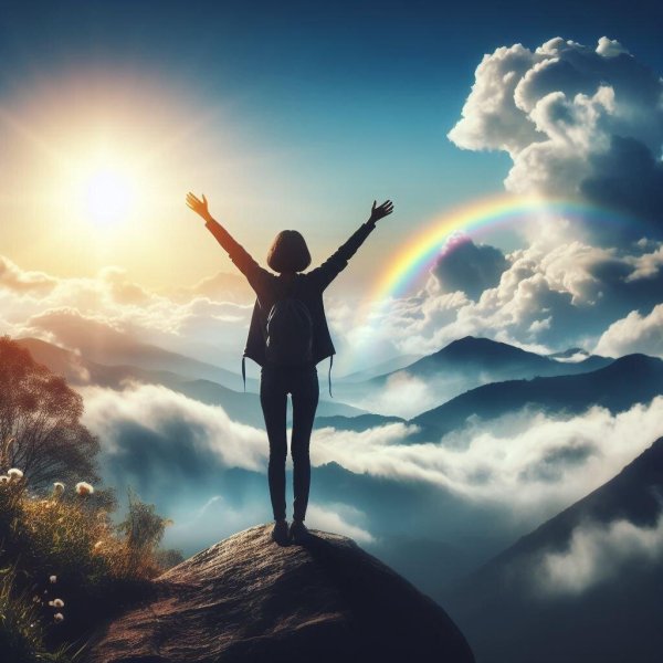 на вершине горы