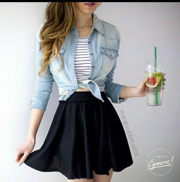 джинсовка с юбкой