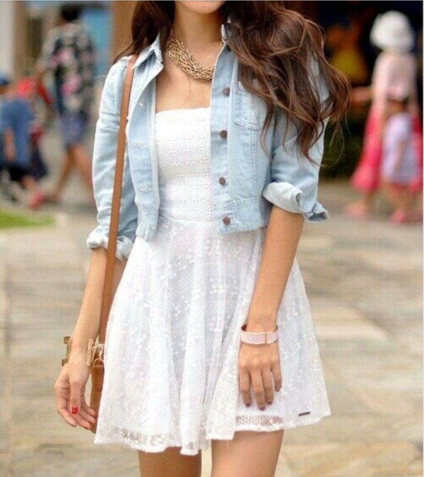 джинсовка с платьем